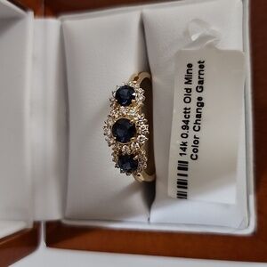 Old Mine Color Change Garnet Ring